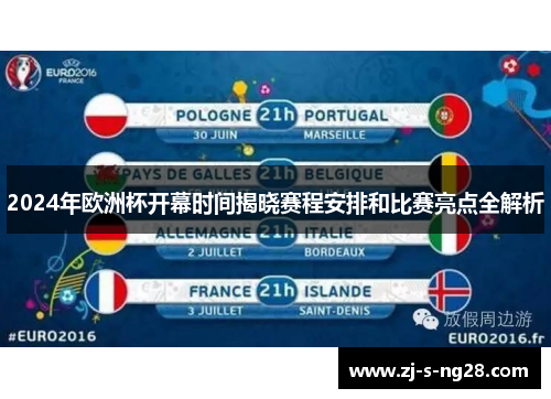 2024年欧洲杯开幕时间揭晓赛程安排和比赛亮点全解析