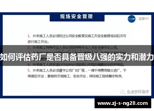 如何评估药厂是否具备晋级八强的实力和潜力